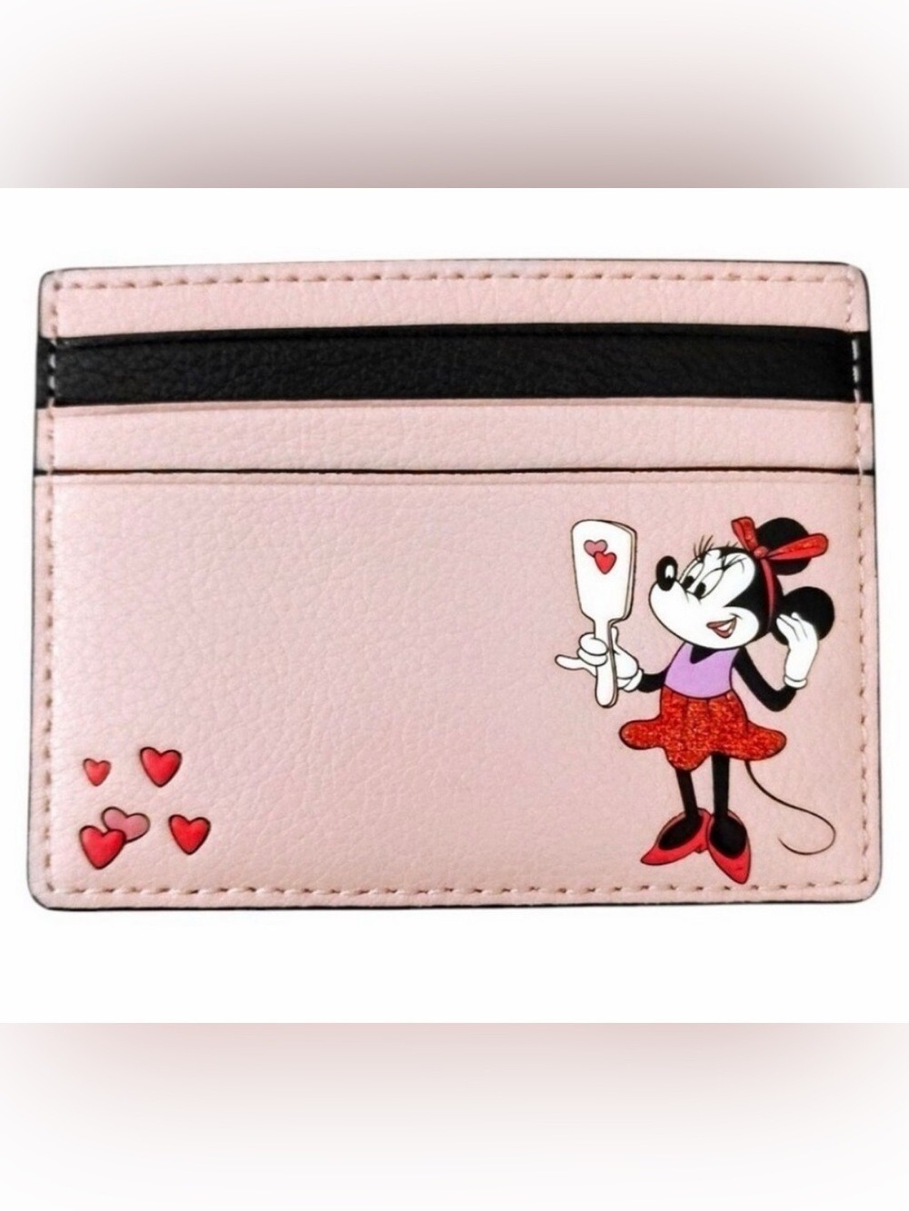 Kate Spade Pink & Glitter Minnie Mouse Card Holder